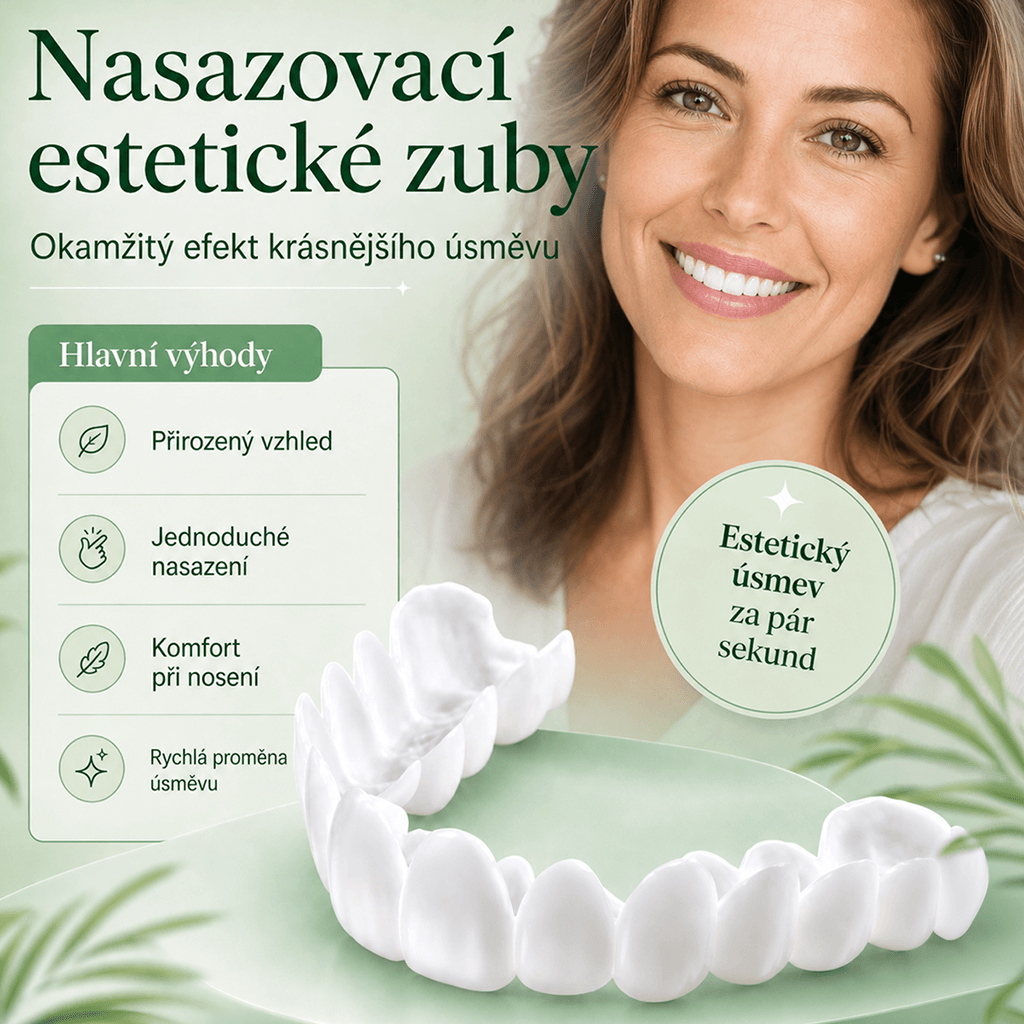 Použití estetických nasazovacích zubů